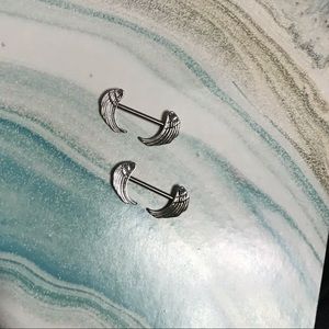 angel wings barbell jewelry